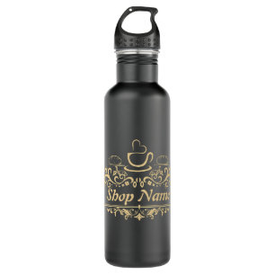 Modern coffee cafe Bakery welcome custom Logo name 710 Ml Water Bottle