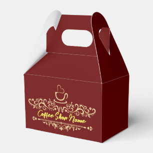 Modern coffee cafe Bakery welcome custom Logo name Favour Box