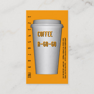 Modern Coffee Cup Beverage Loyalty Card