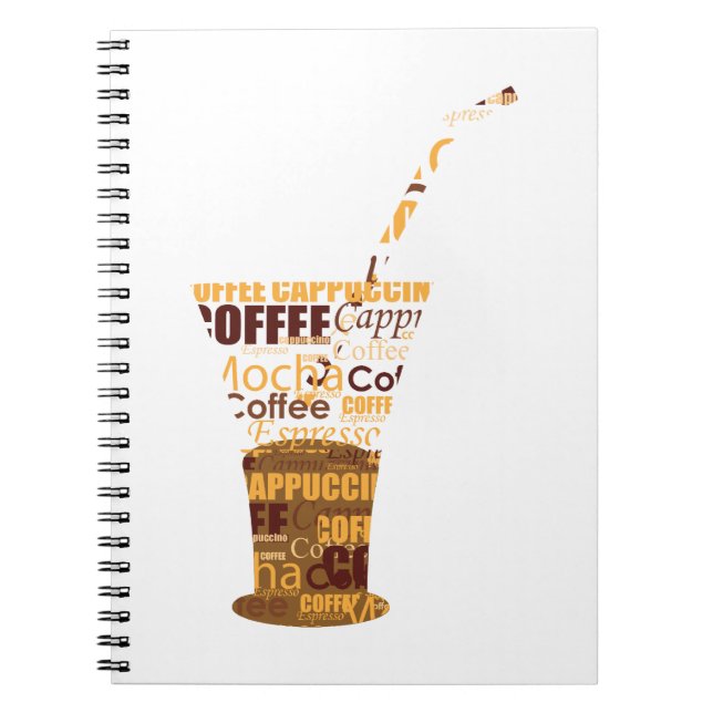 Modern Coffee Illustration Notebook (Front)