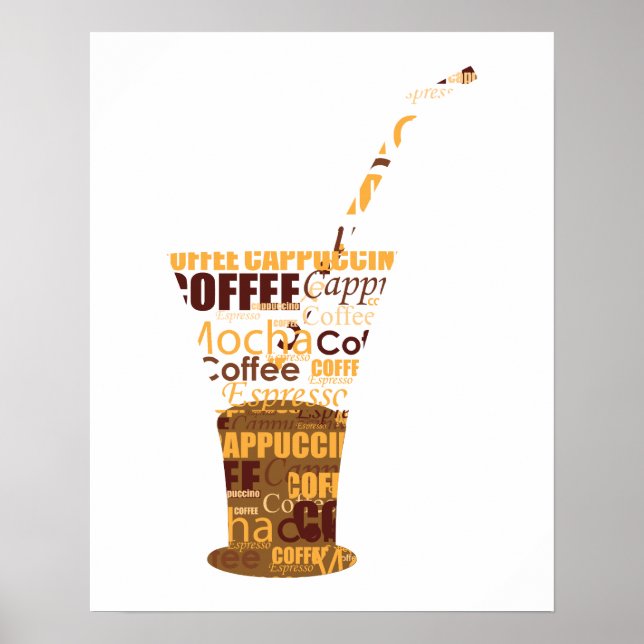 Modern Coffee Illustration Poster (Front)