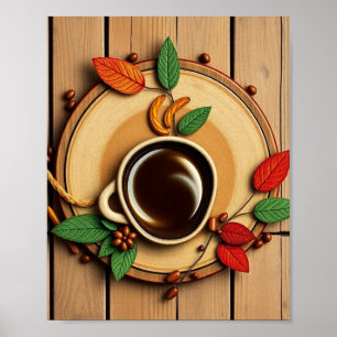 Modern Coffee Illustration Poster