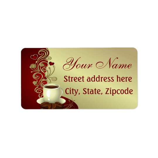 Modern Coffee Lover Address Label