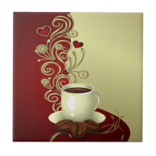 Modern Coffee Lover Ceramic Tile