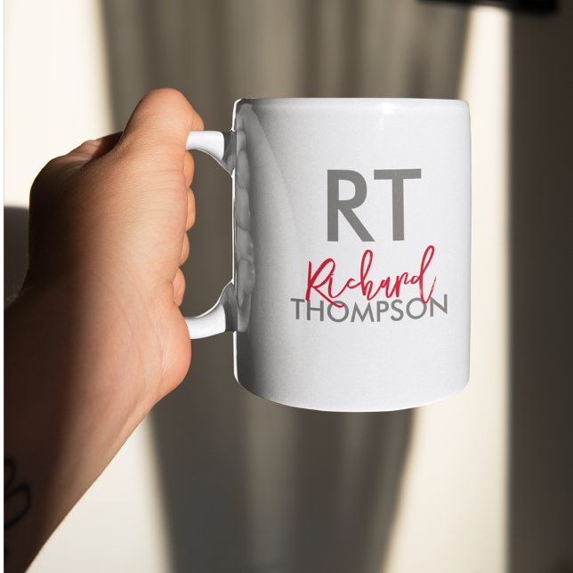 Modern Coffee Mug with Name / Initials (Creator Uploaded)