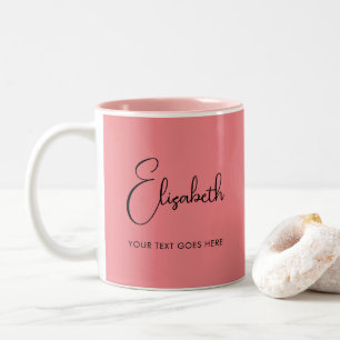 Modern Coffee Mugs Script Text Name Trendy