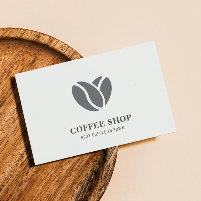 Modern Coffee Shop Black Professional Business Card (Creator Uploaded)