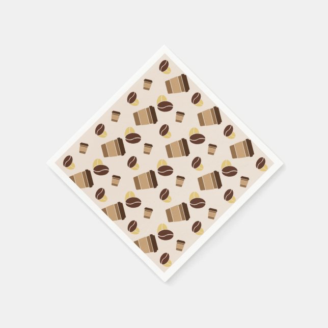 Modern Coffee shop Café Cafe Barista Staff Name Napkin (Corner)