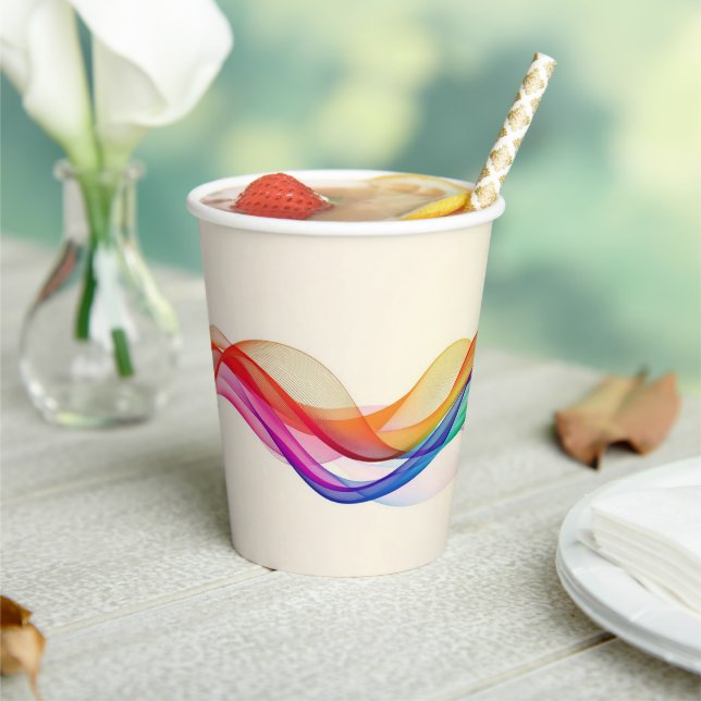 Modern Coffee Shop Café or Bar Custom Barista  Paper Cups (Insitu)