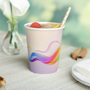 Modern Coffee Shop Café or Bar Custom Barista Paper Cups