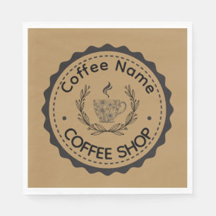 Modern Coffee Shop Café tea Bar Custom Barista  Napkin
