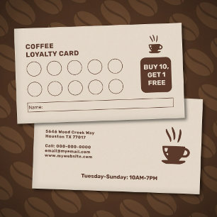 Modern Coffee Shop Loyalty Card
