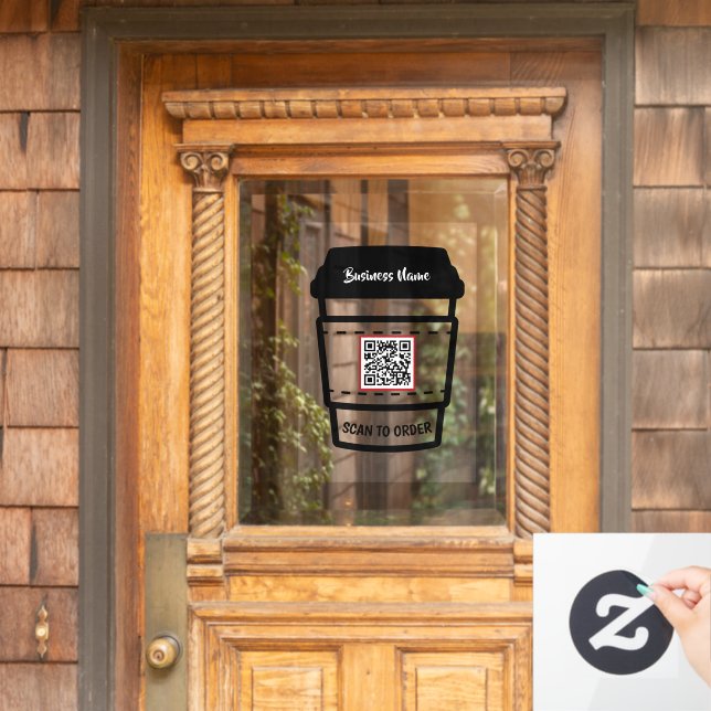 Modern Coffee Shop Scan QR Code Order Menu (Home Door)