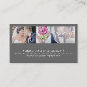 Modern Collage Appointment Reminder Card - Grey