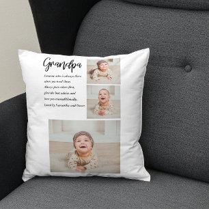 Modern Collage Best Grandpa Ever Beauty Gift Cushion