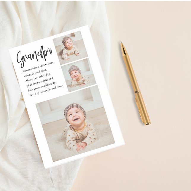 Modern Collage Best Grandpa Ever Beauty Gift Post-it Notes (Creator Uploaded)