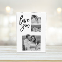 Modern Collage Couple Photo & Love You Beauty Gift