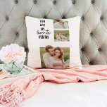 Modern Collage Couple Photo & Romantic Love Quote Cushion<br><div class="desc">Modern Collage Couple Photo & Romantic Love Quote</div>