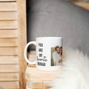 Modern Collage Couple Photo & Romantic Love Quote Mug