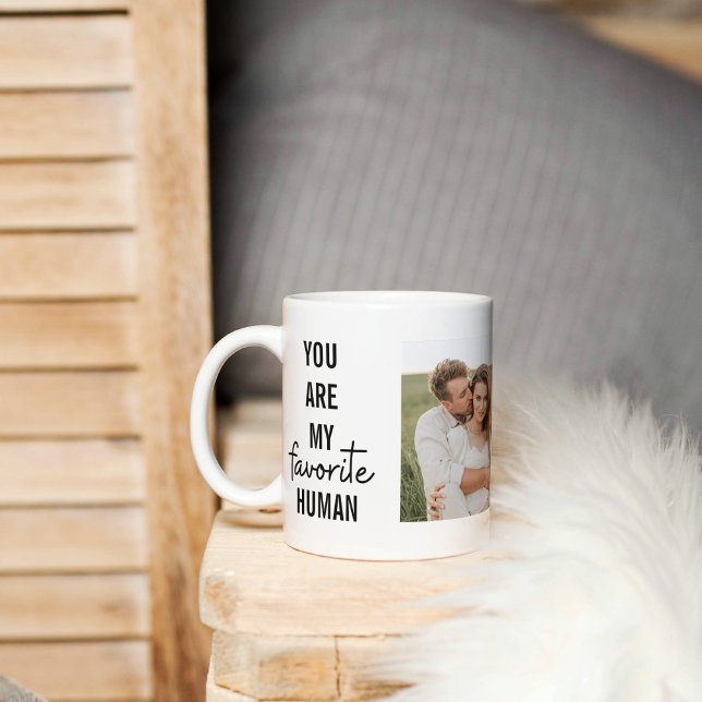 Modern Collage Couple Photo & Romantic Love Quote Mug (Creator Uploaded)