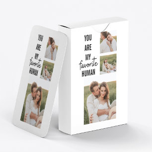 Modern Collage Couple Photo & Romantic Love Quote Playing Cards