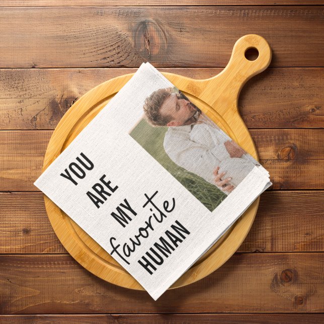 Modern Collage Couple Photo & Romantic Love Quote Tea Towel (Creator Uploaded)