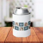 Modern Collage Fathers Photo & Green Daddy Gifts Can Cooler<br><div class="desc">A modern collage fathers photo is a personalised gift that combines multiple photos of a father or father figure in a creative and stylish manner. It involves selecting several meaningful pictures and arranging them in a collage format, often with overlapping or grid-like designs. The photos can feature different moments or...</div>