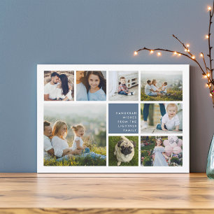 Modern Collage Hanukkah Photo Card