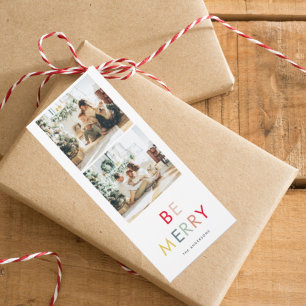 Modern Collage Holiday Photo   Colourful Be Merry