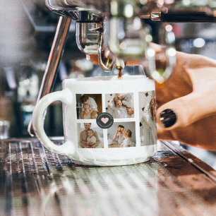 Modern Collage Personalised Family Photo Gift Espresso Cup