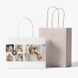 Modern Collage Personalised Family Photo Gift Large Gift Bag