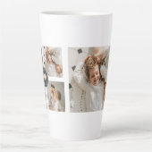 Modern Collage Personalised Family Photo Gift Latte Mug (Front)