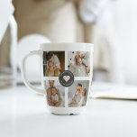 Modern Collage Personalised Family Photo Gift Latte Mug<br><div class="desc">Modern Collage Personalised Family Photo Gift</div>