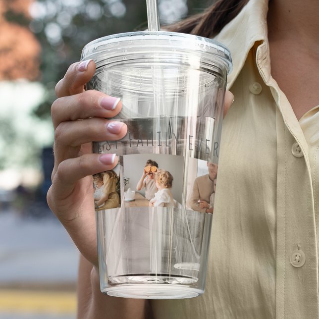 Modern Collage Photo & Best Family Ever Best Gift Acrylic Tumbler (Creator Uploaded)