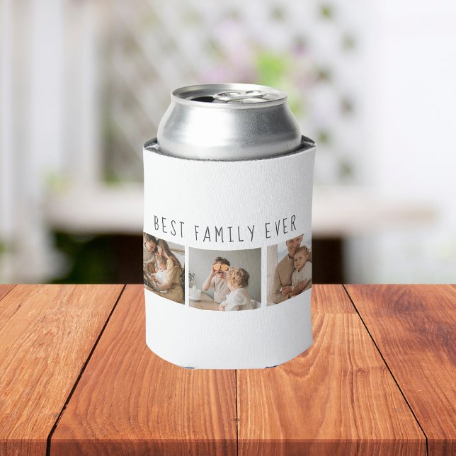 Modern Collage Photo & Best Family Ever Best Gift Can Cooler (Creator Uploaded)