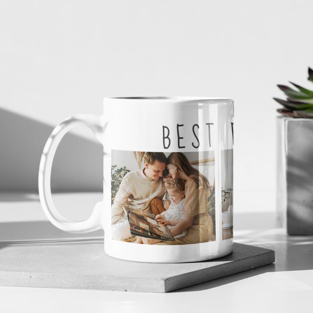 Modern Collage Photo & Best Family Ever Best Gift Coffee Mug (Creator Uploaded)