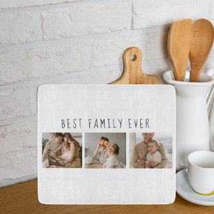 Modern Collage Photo & Best Family Ever Best Gift Cutting Board