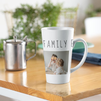 Modern Collage Photo & Best Family Ever Best Gift Latte Mug