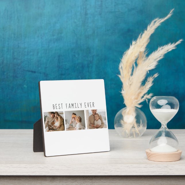 Modern Collage Photo & Best Family Ever Best Gift Plaque (Insitu)