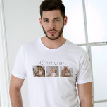 Modern Collage Photo & Best Family Ever Best Gift T-Shirt<br><div class="desc">Introducing the Modern Collage Photo & Best Family Ever Text Gift, a unique and personalised way to celebrate the love and joy of your family. This special gift combines the beauty of a custom photo collage with a heartfelt message to create a memorable keepsake that will be treasured for years...</div>