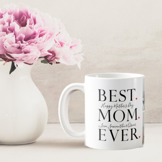 Modern Collage Photo Best Mom Happy Mothers Day Coffee Mug (Creator Uploaded)
