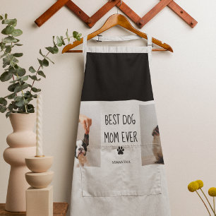 Modern Collage Photo Best Mum Dog Ever Apron