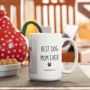Modern Collage Photo Best Mum Dog Ever  Coffee Mug