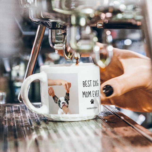 Modern Collage Photo Best Mum Dog Ever  Espresso Cup (Creator Uploaded)