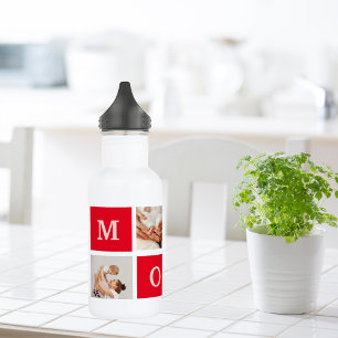 Modern Collage Photo & Best Mum Ever Gift 532 Ml Water Bottle