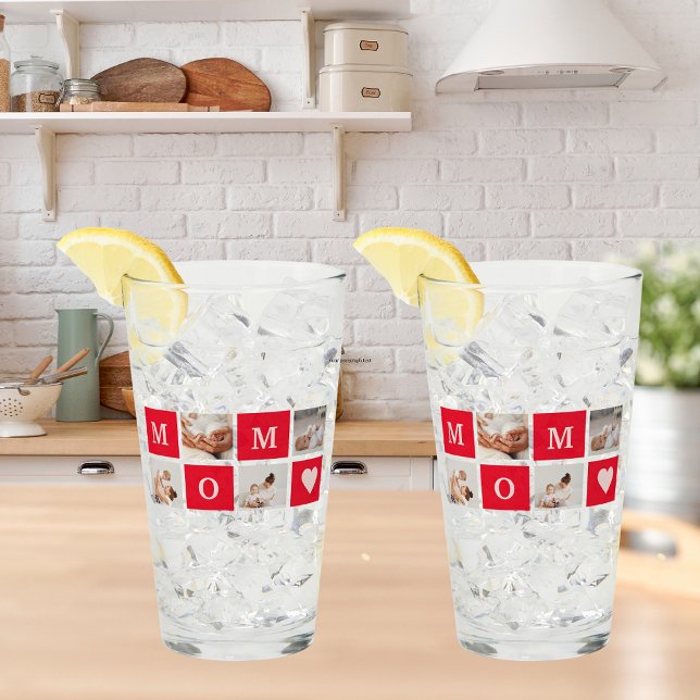 Modern Collage Photo &  Best Mum Ever Gift Glass (Creator Uploaded)