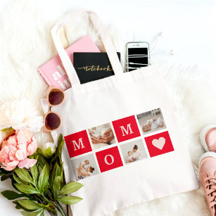 Modern Collage Photo &  Best Mum Ever Gift Tote Bag