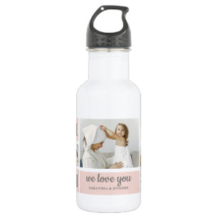 Modern Collage Photo Best Mum Ever Pink Gift 532 Ml Water Bottle