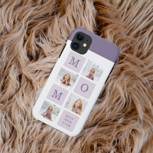 Modern Collage Photo Best Mum Ever Purple Gift iPhone 11 Case