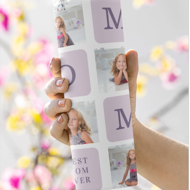 Modern Collage Photo Best Mum Ever Purple Gift Thermal Tumbler (Creator Uploaded)